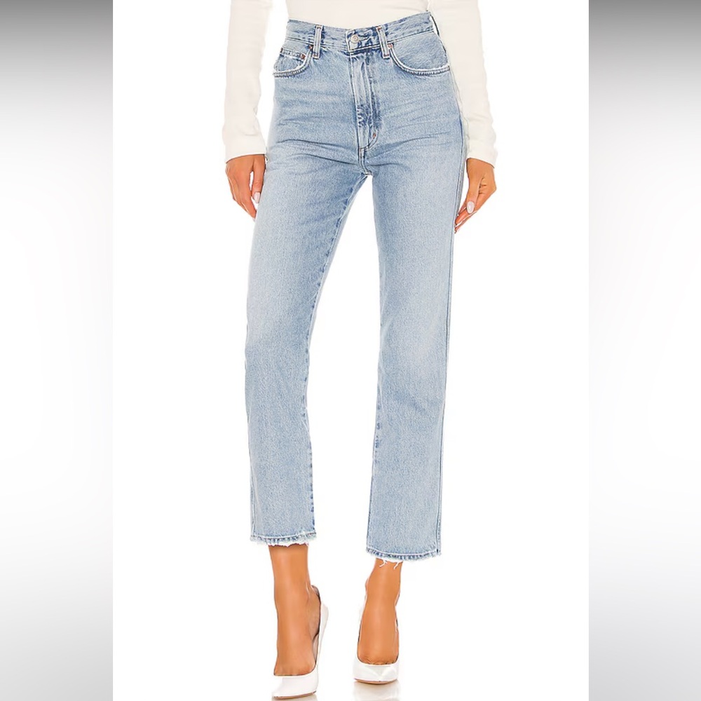Agolde Pinch Waist High Rise Kick in Riptide
